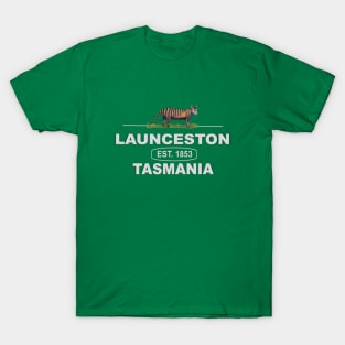 Launceston, Tasmania with Tasmanian Tiger T-Shirt